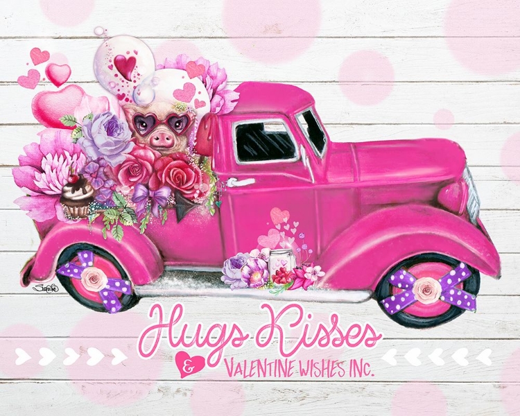 Picture of HUGS KISSES VALENTINE WISHES INC. TRUCK
