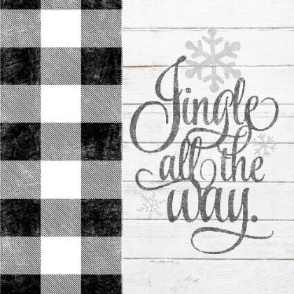 Picture of JINGLE ALL THE WAY BLACK AND WHITE PLAID