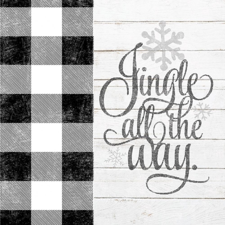 Picture of JINGLE ALL THE WAY BLACK AND WHITE PLAID
