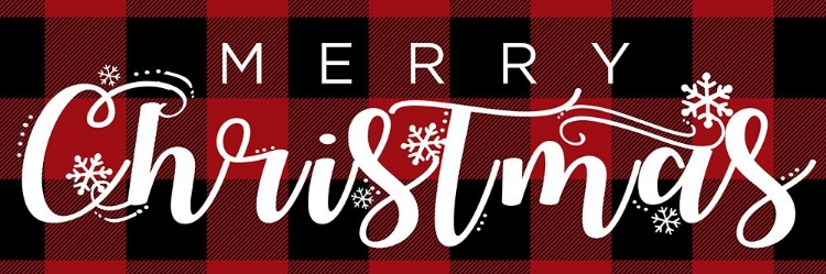 Picture of MERRY CHRISTMAS RED PLAID