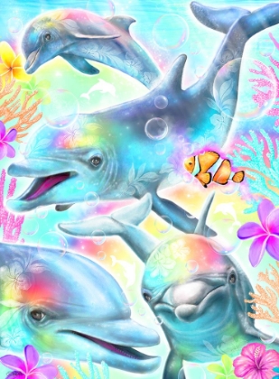 Picture of DAYDREAM RAINBOW DOLPHINS