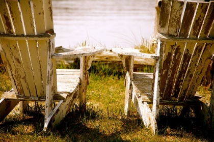 Picture of WHITE CHAIRS ON GRASS