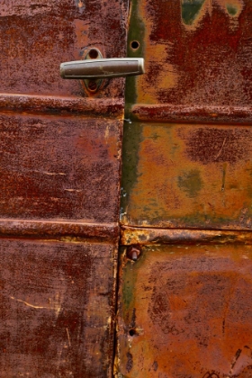 Picture of VINTAGE RUSTED CAR DOOR WITH HANDLE