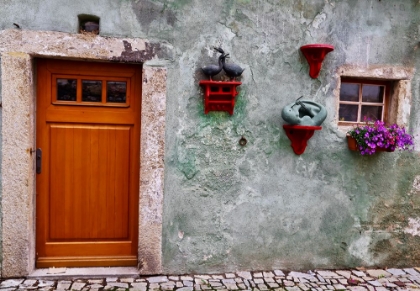 Picture of WEATHERED WALL WITH WOOD DOOR