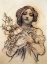 Picture of MUCHA STUDY OF WOMAN WITH FRUIT