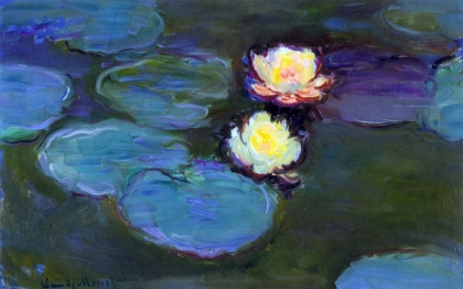 Picture of MONET-WATER LILY DETAIL_BLUR
