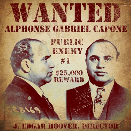 Picture of AL CAPONE WANTED POSTER