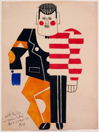 Picture of FERNAND LÉGER - SKATING RINK DESIGN FOR COSTUME FOR THE BALLET SUÉDOIS-PARIS-1922