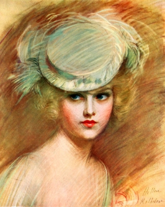 Picture of LADY IN GREEN HAT