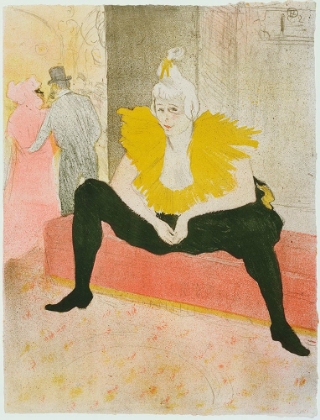 Picture of HENRI DE TOULOUSE-LAUTREC - LA CLOWNESSE ASSISE FROM ELLES