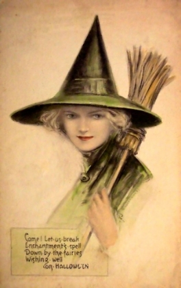 Picture of HALLOWEEN BEAUTIFUL GREEN WITCH.TIF