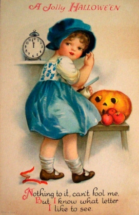 Picture of HALLOWEEN BLUE GIRL CLOCK.TIF