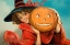 Picture of HALLOWEEN GIRL BLUE SKY PUMPKIN.TIF