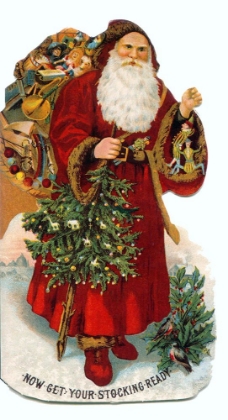 Picture of CHRISTMAS STOCKING SANTA