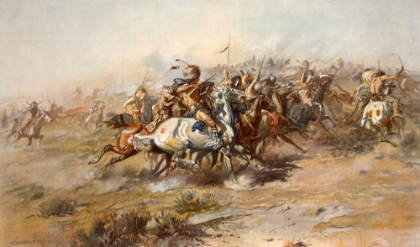Picture of CHARLES MARION RUSSELL - CUSTER FIGHT