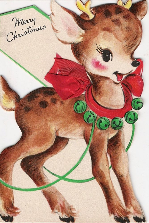 Picture of VINTAGE XMAS CARD DEER