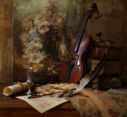 Picture of STILL LIFE WITH VIOLIN AND PAINTING