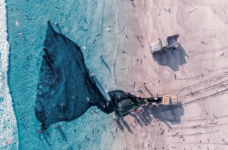 Picture of FISHERMAN FROM TOP