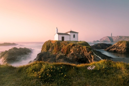 Picture of HERMITAGE ON THE TOP OF A CLIFF,GALICIA,SPAIN.
