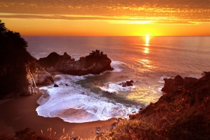 Picture of MCWAY FALLS AT SUNSET