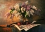 Picture of STILL LIFE WITH VIOLIN AND LILAC FLOWERS