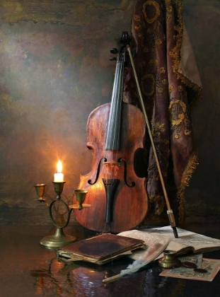 Picture of STILL LIFE WITH VIOLIN AND CANDLE