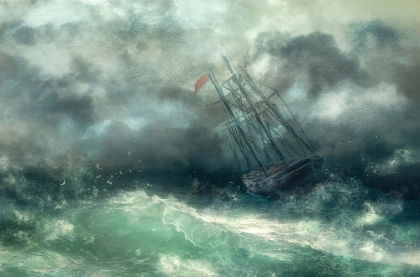 Picture of ...A STRUGGLE IN STORMY SEAS...