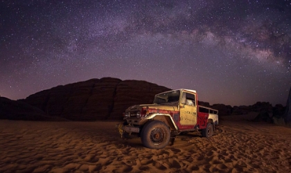 Picture of CAR UNDER THE MILKYWAY GALAXY