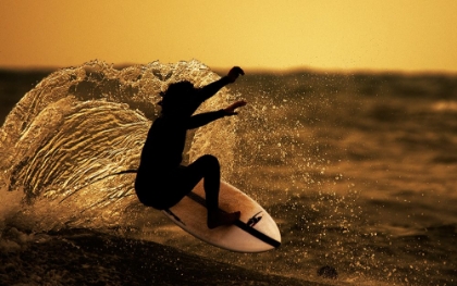 Picture of SURFER AT SUNSET