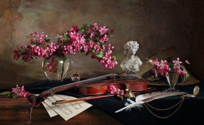 Picture of STILL LIFE WITH VIOLIN AND FLOWERS