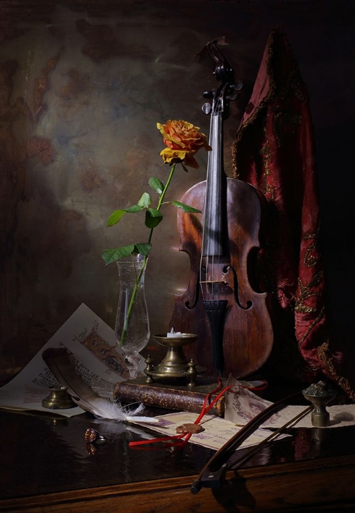 Picture of STILL LIFE WITH VIOLIN AND ROSE