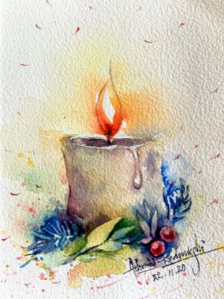Picture of CANDLE WITH CHERRIES