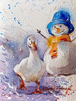 Picture of GOOSE AND SNOWMAN