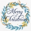 Picture of MERRY CHRISTMAS WREATH BLUES