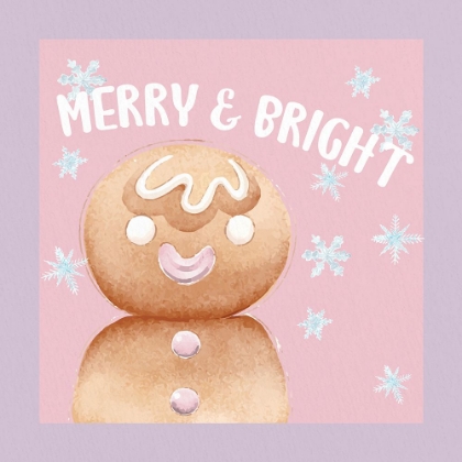 Picture of GINGERBREAD MAN MERRY AND BRIGHT