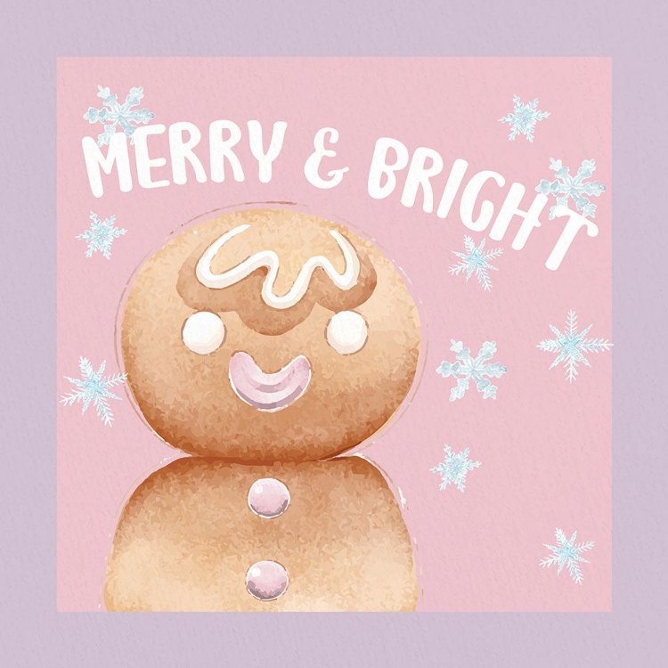 Picture of GINGERBREAD MAN MERRY AND BRIGHT