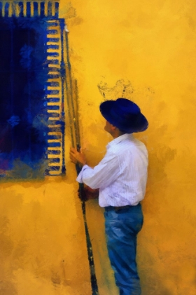Picture of SPANISH MAN AT THE YELLOW WALL