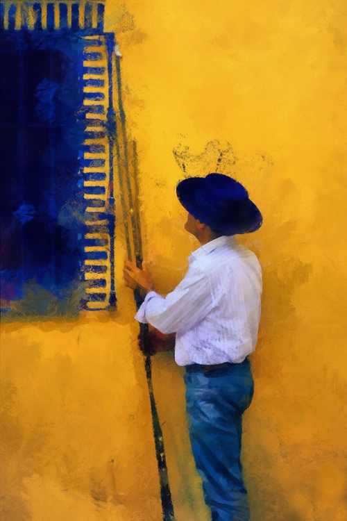 Picture of SPANISH MAN AT THE YELLOW WALL