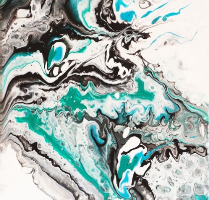 Picture of FLUID ACRYLIC ON EMERALD WAVES 1