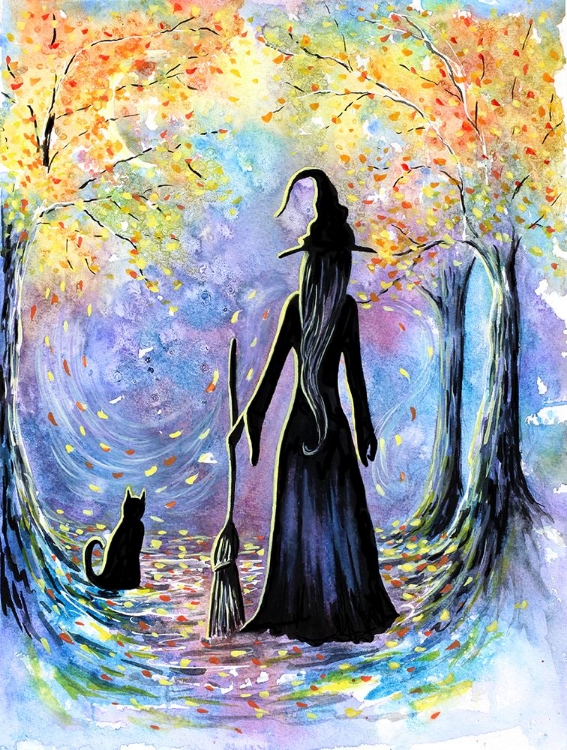 Picture of WITCH AND BLACK CAT