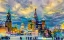 Picture of MOSCOW RUSSIA SAINT BASILS CATHEDRAL KREMLIN RED SQUARE ICE SNOW AND SKATING