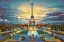 Picture of PARIS FRANCE  FONTAINES DE CHAILLOT AND EIFFEL TOWER SEEN FROM THE PLACE DU TROCADERO