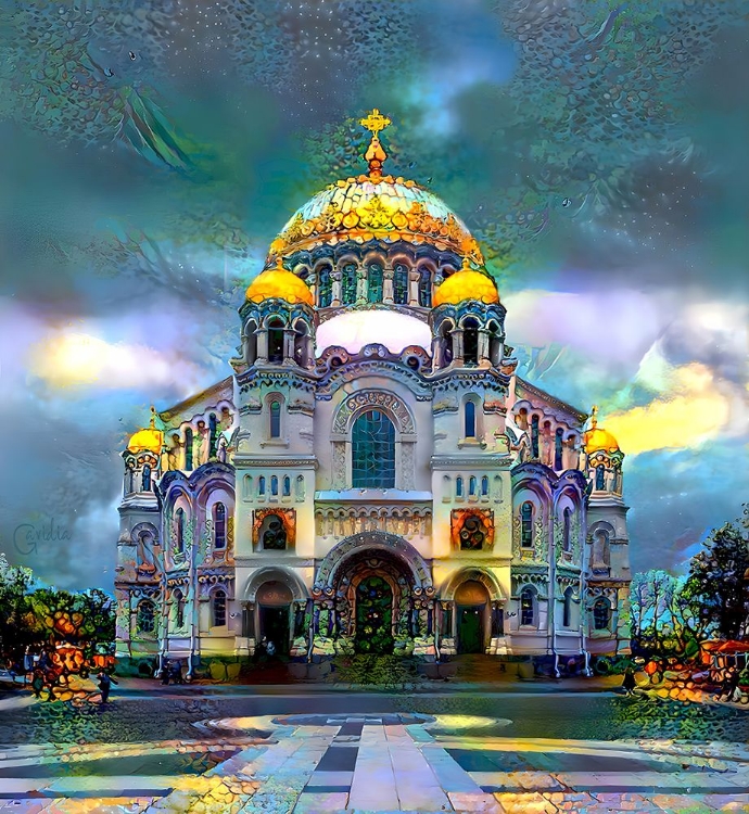 Picture of SAINT PETERSBURG RUSSIA NAVAL CATHEDRAL OF SAINT NICHOLAS IN KRONSTADT