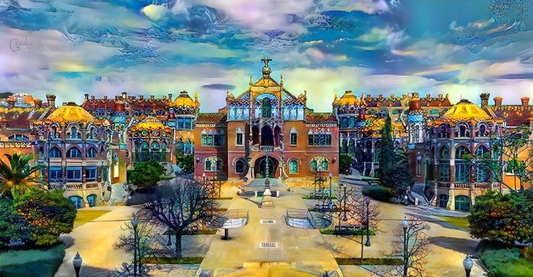 Picture of BARCELONA SPAIN SANT PAU HOSPITAL AND PALAU DE LA MUSICA CENTER