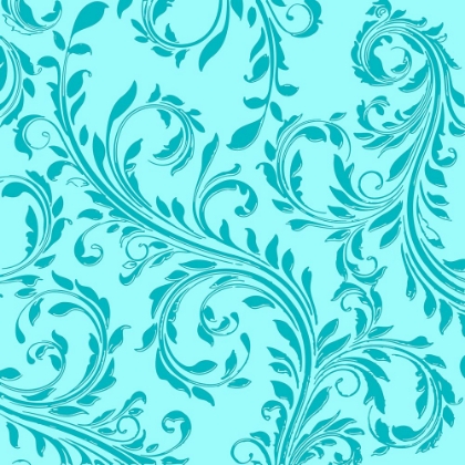 Picture of AQUA TEAL DAMASK