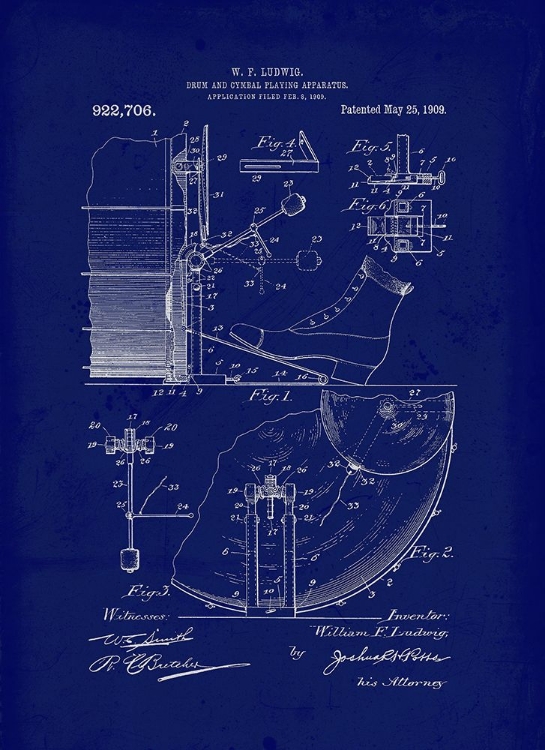 Picture of 1909 DRUM CYMBAL PLAYING APPARATUS