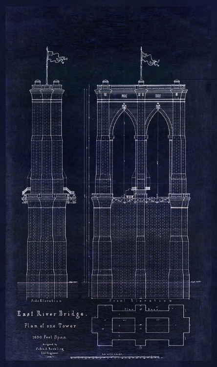 Picture of BROOKLYN BRIDGE 1867