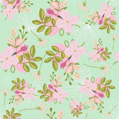 Picture of PINK MINT FLORAL PATTERN