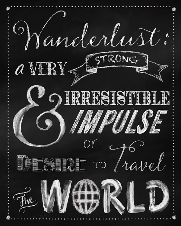 Picture of WANDERLUST CHALKBOARD TRAVEL SERIES