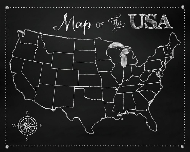 Picture of CHALKBOARD US MAP